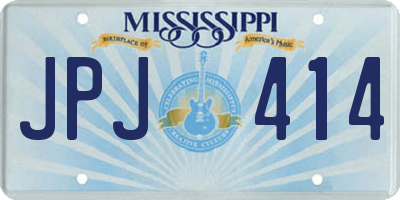 MS license plate JPJ414