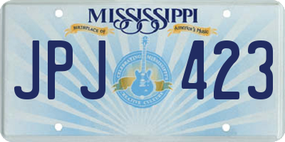 MS license plate JPJ423
