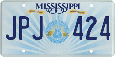 MS license plate JPJ424