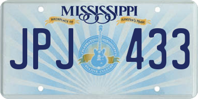 MS license plate JPJ433