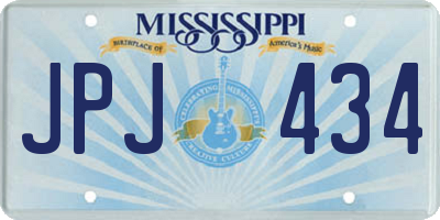 MS license plate JPJ434