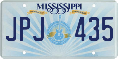 MS license plate JPJ435