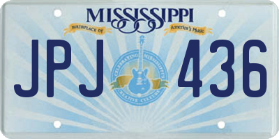 MS license plate JPJ436