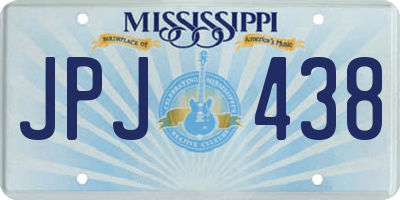 MS license plate JPJ438