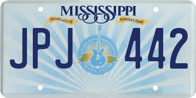 MS license plate JPJ442