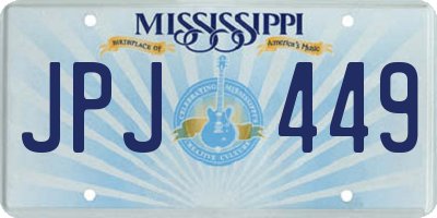 MS license plate JPJ449