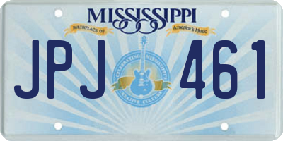 MS license plate JPJ461