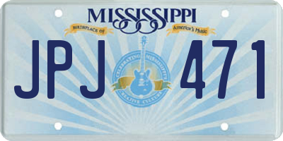 MS license plate JPJ471