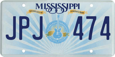MS license plate JPJ474