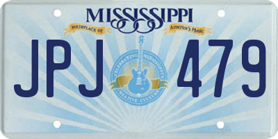 MS license plate JPJ479