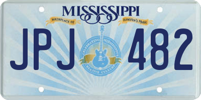 MS license plate JPJ482