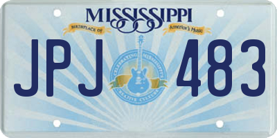 MS license plate JPJ483