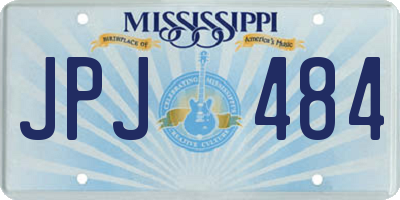 MS license plate JPJ484
