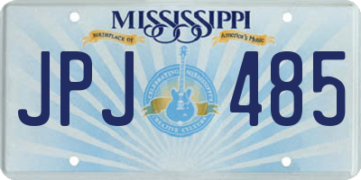 MS license plate JPJ485