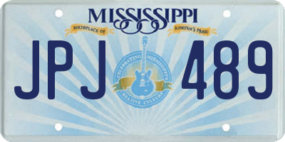 MS license plate JPJ489