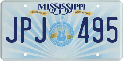 MS license plate JPJ495
