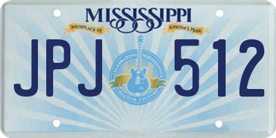 MS license plate JPJ512