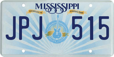 MS license plate JPJ515