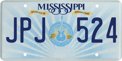 MS license plate JPJ524