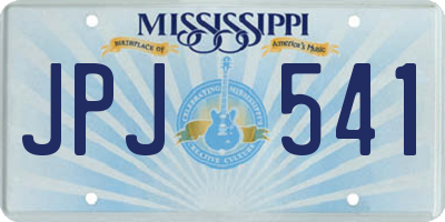 MS license plate JPJ541