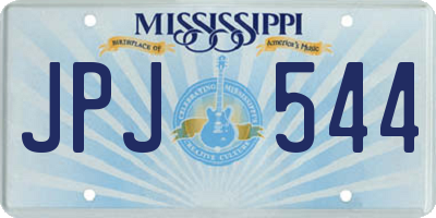 MS license plate JPJ544