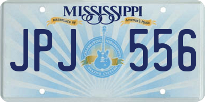 MS license plate JPJ556