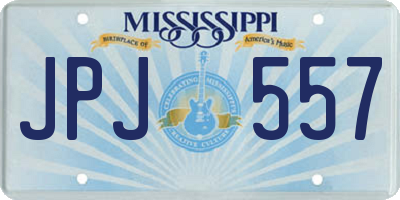 MS license plate JPJ557
