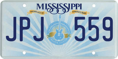 MS license plate JPJ559