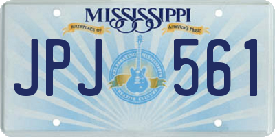 MS license plate JPJ561