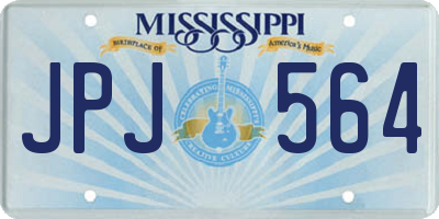 MS license plate JPJ564