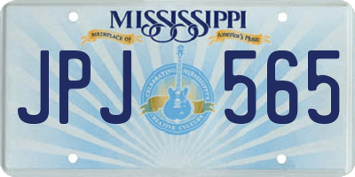 MS license plate JPJ565