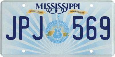 MS license plate JPJ569