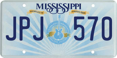 MS license plate JPJ570