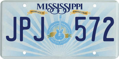 MS license plate JPJ572