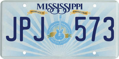 MS license plate JPJ573