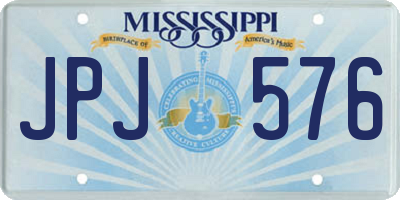MS license plate JPJ576