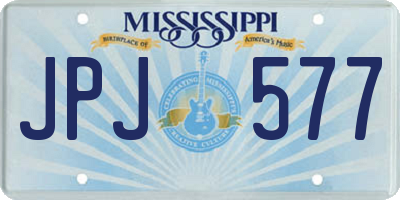 MS license plate JPJ577