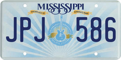 MS license plate JPJ586