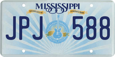 MS license plate JPJ588