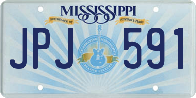 MS license plate JPJ591