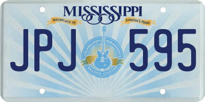 MS license plate JPJ595