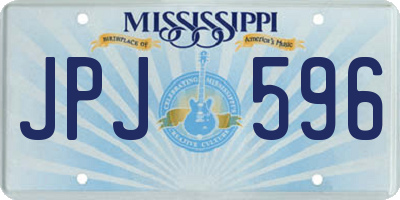MS license plate JPJ596