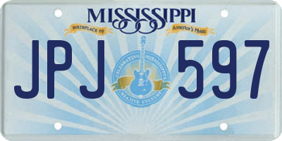 MS license plate JPJ597