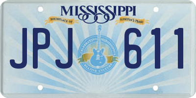 MS license plate JPJ611