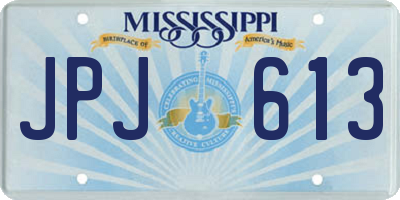 MS license plate JPJ613