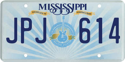 MS license plate JPJ614