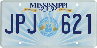 MS license plate JPJ621