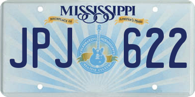 MS license plate JPJ622