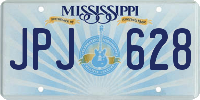 MS license plate JPJ628