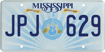 MS license plate JPJ629